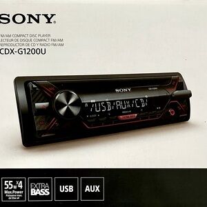 Sony CDX-G1200U 55W CD Receiver with Enhanced Smartphone Connectivity - BNIB